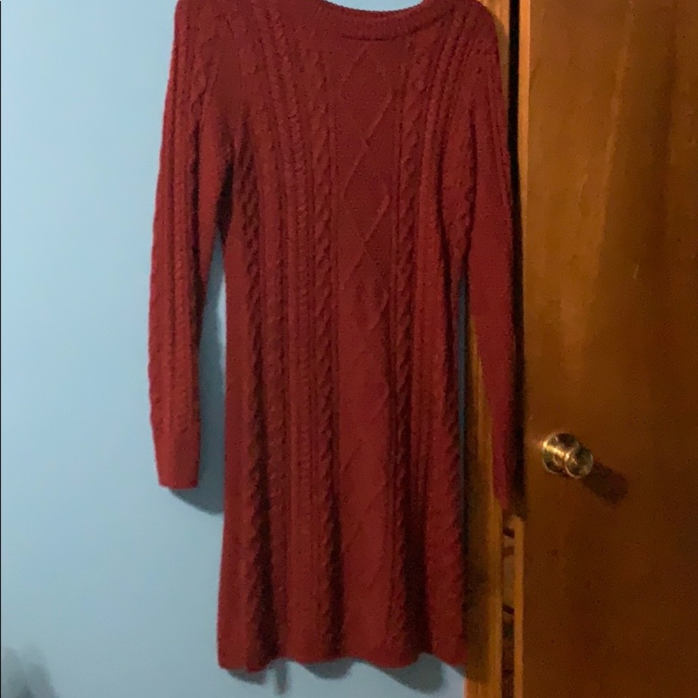 Burgundy dress